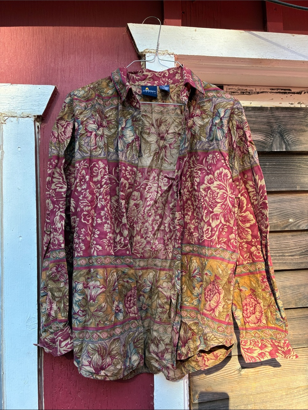 Vintage-Inspired Floral Patchwork Blazer Jacket - Burgundy